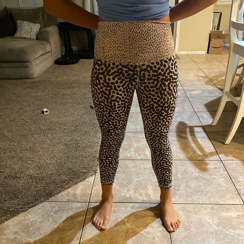 Lululemon Chetah Print Tights💛🐆🖤